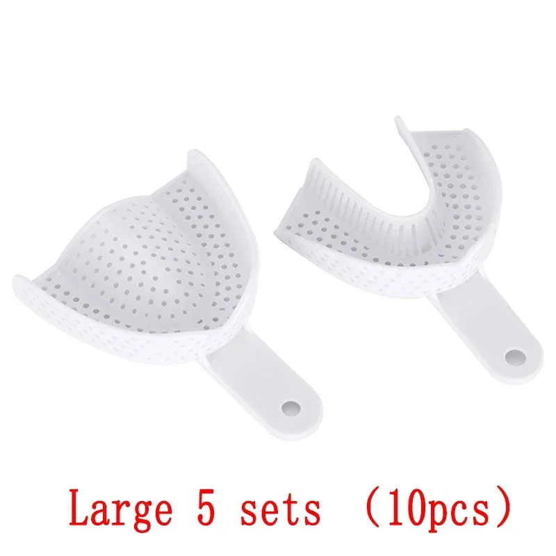 

10Pcs/set Dental Impression Plastic Tray Without Mesh Dentist Tools Dentistry Lab Material Teeth Holder Oral Care Tools