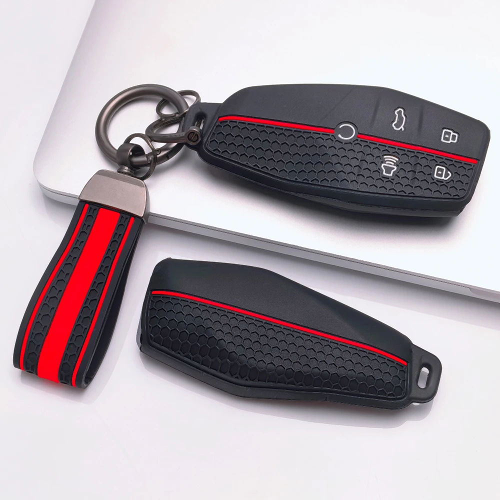 Remote Key Protector With Lanyard For MG One For Roewe iMAX8 D7 Shock Absorbing Reliable Protection Anti Slip Dustproof Premium