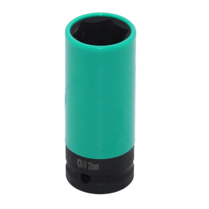 T98C-Wheel Protector Impact Socket Kit 1/2 Inch Drive Lug Nut Socket Set Kit Kleurgecodeerde beschermhoes (15/17/19/21/22 mm)