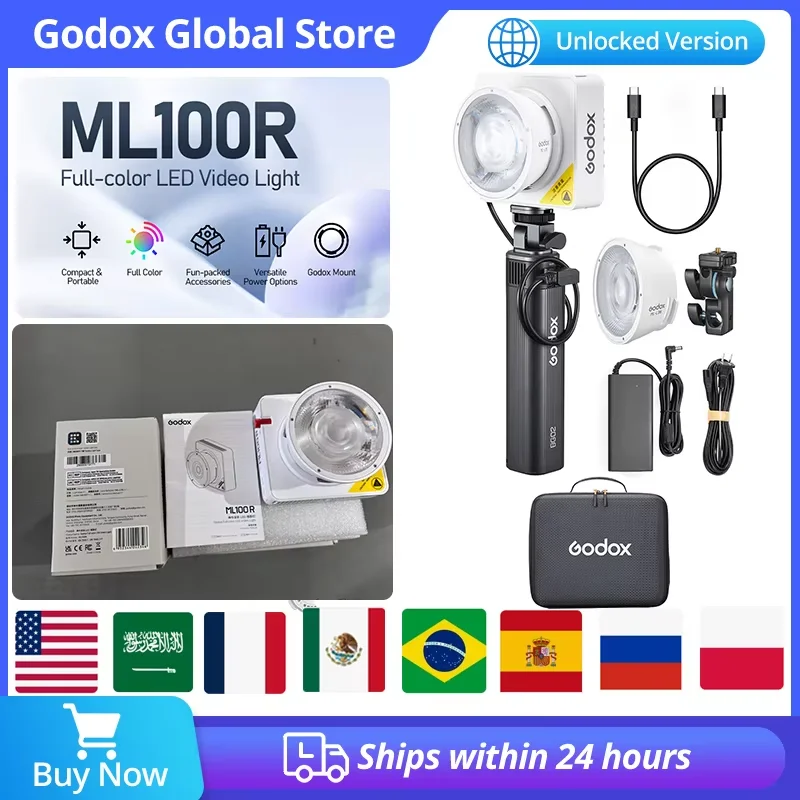 Outdoor Lighting Kit Photography - ضوء فيديو LED ملون بالكامل من