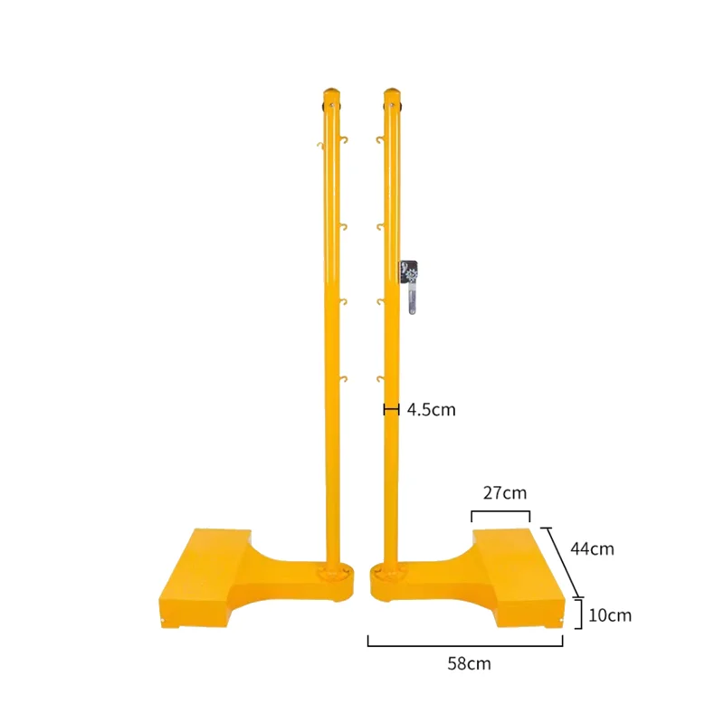 Outdoor Competition Badminton Training Movable Mute Badminton Pole  With Wheels  Badminton Net