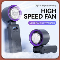 Mini Portable Turbo Fan-4000mAh USB Rechargeable Handheld Fan, Air Cooler for Camping/Home/Gift
