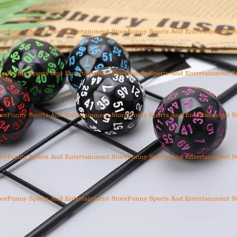 C4de 6pcs 60 Swide D60 Polyhedral للكازينو RPG MTG Party Table Game Game
