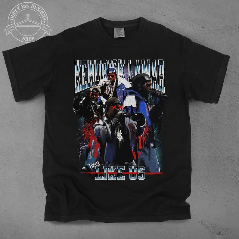 Kendrick Lamar T-shirt Streetwear, 90s Retro Tee, Urban Concert Graphic Shirt, Hip-Hop Culture Merch, Music Tee