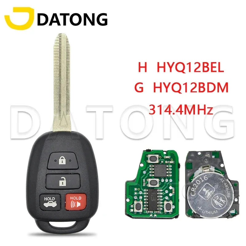 

Datong World Car Remote Key For Toyota Camry 2012-2016 Corolla 2014-2017 HYQ12BEL HYQ12BDM G H Chip 314.4Mhz Replace Samrt