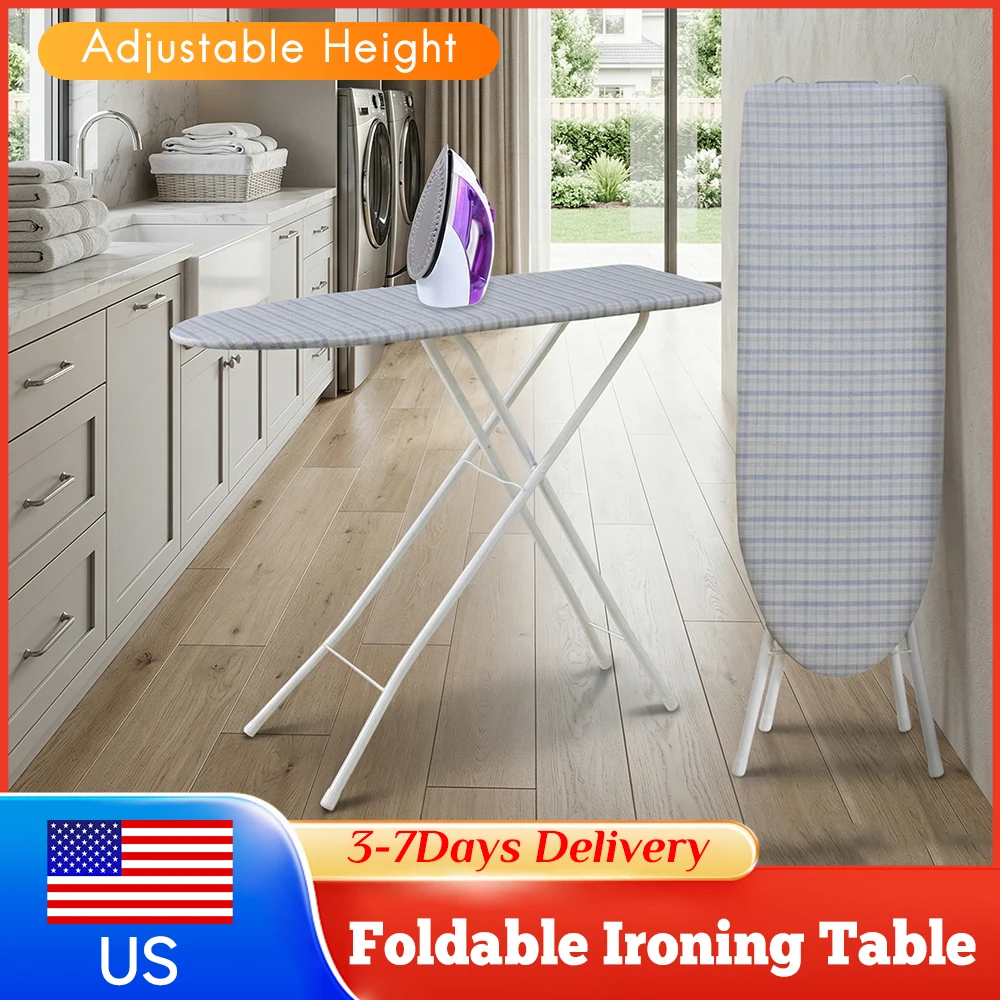 

Ironing Board with Iron Rest Heat Resistant Cover Foldable Adjustable Height Iron Board for Home Laundry Room Organization New ﻿