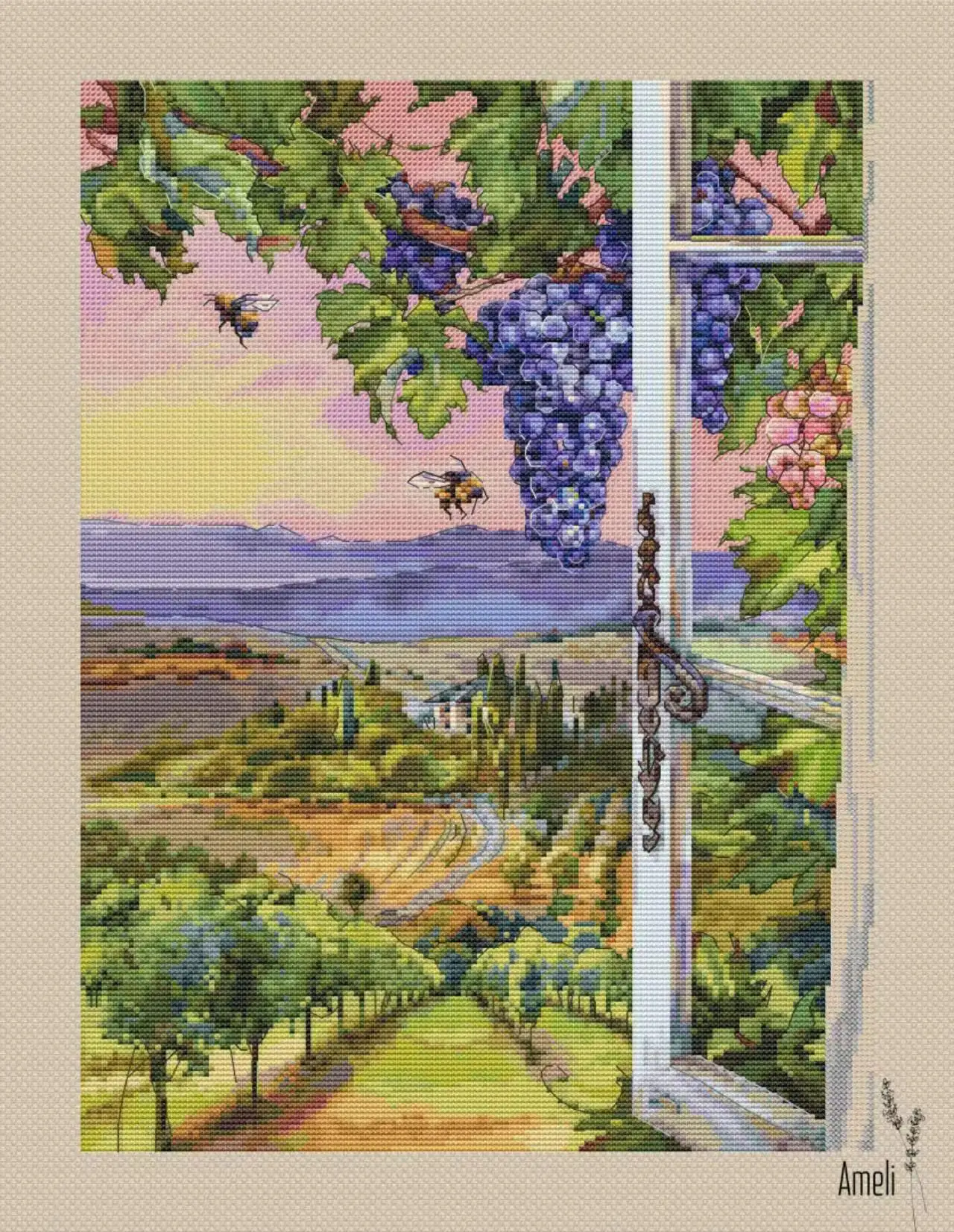 

Виноград за окном 37-46 Набор для рукоделия Набор для вышивки крестом DIY Наборы для вышивания крестиком Набор для вышивания крестиком