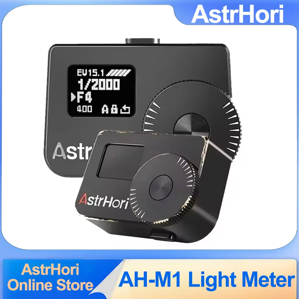 

AstrHori AH-M1 Light Meter Real-time External Light Meter with Cold Shoe 066'' OLED Display (Light Meter II Black Brass)