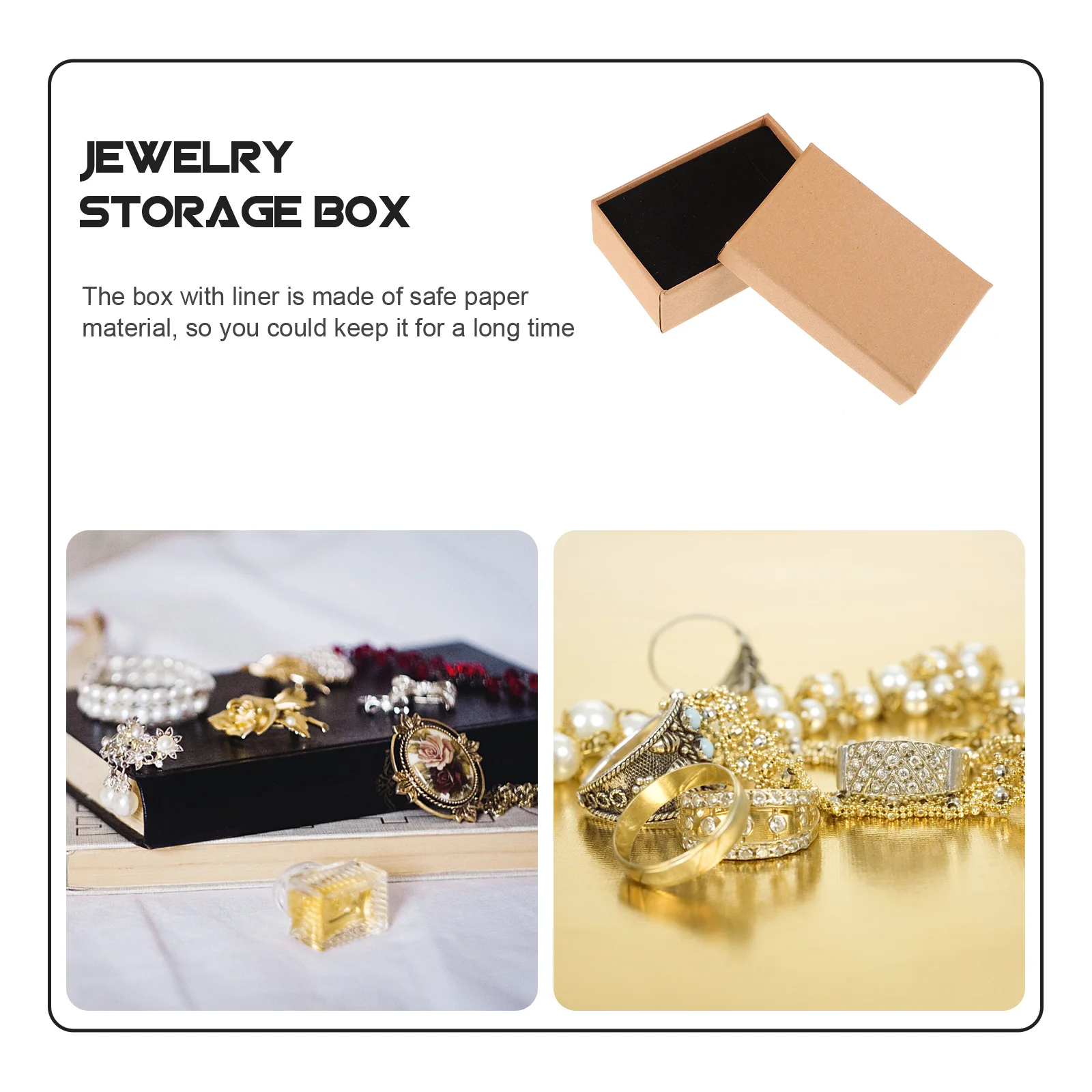 

24Pcs Jewelry Cardboard Storage Boxes High-Grade Organizer Necklace Bracelet Ring Display Gift Packaging Jewelry Box