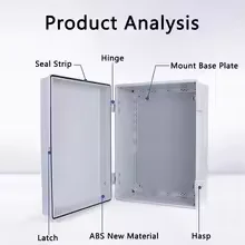 Outdoor plastic distribution box, 360*250*150mm, gray cover / transparent cover available, with waterproof ,dustproof functions.