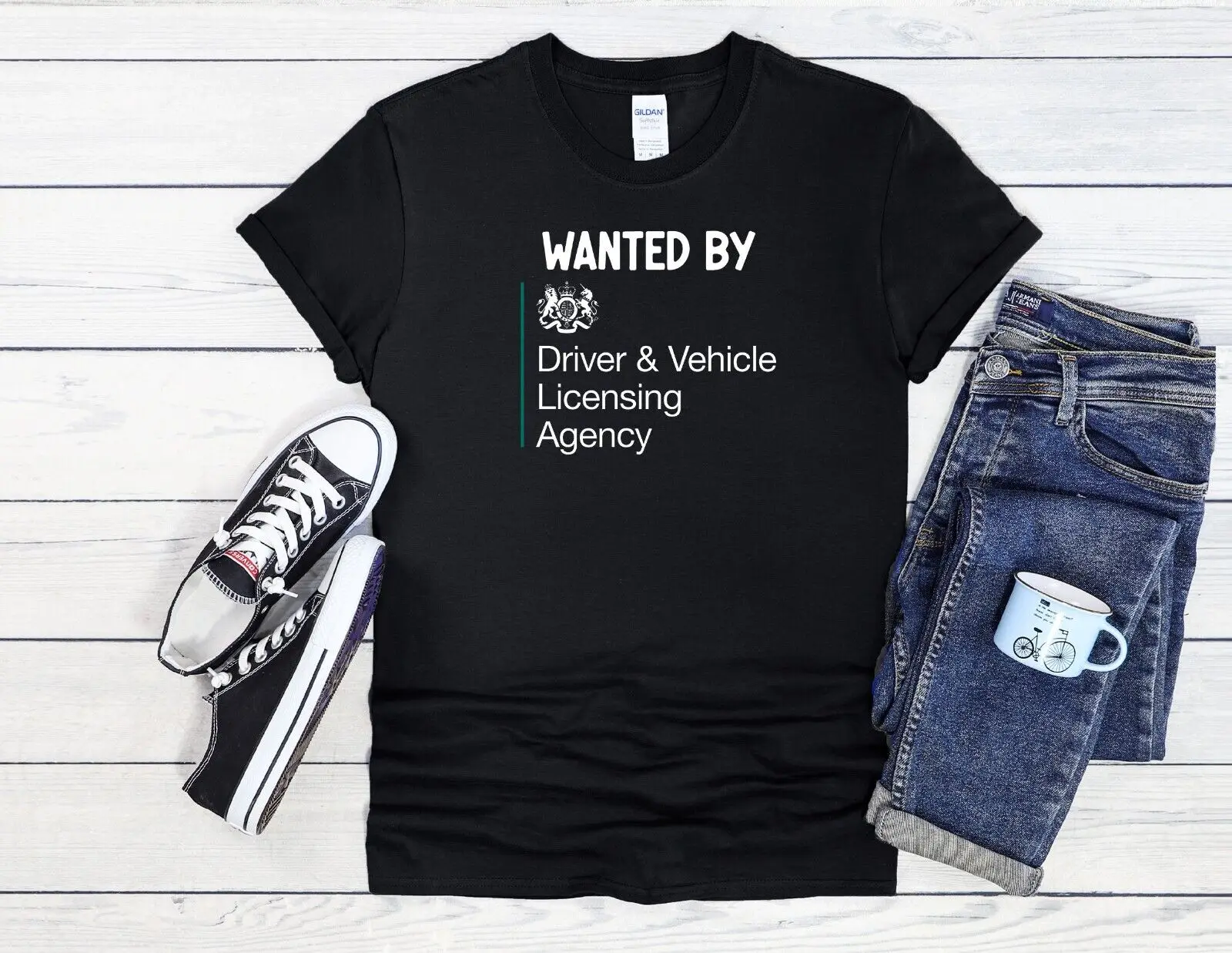 

Wanted by DVLA Driver Vehicle Cool T Shirt Baseball 3799
