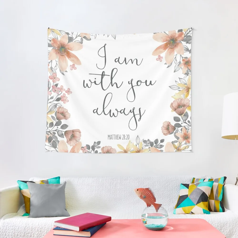 

Bible Verse Watercolor Flowers Tapestry Wall Hanging Decor Decorations For Your Bedroom Tapestry