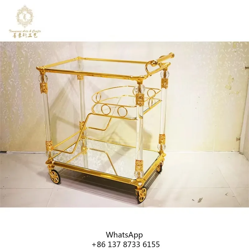

High Quality Hotel Home Kitchen Dining Cart Luxury Hotel Trolley