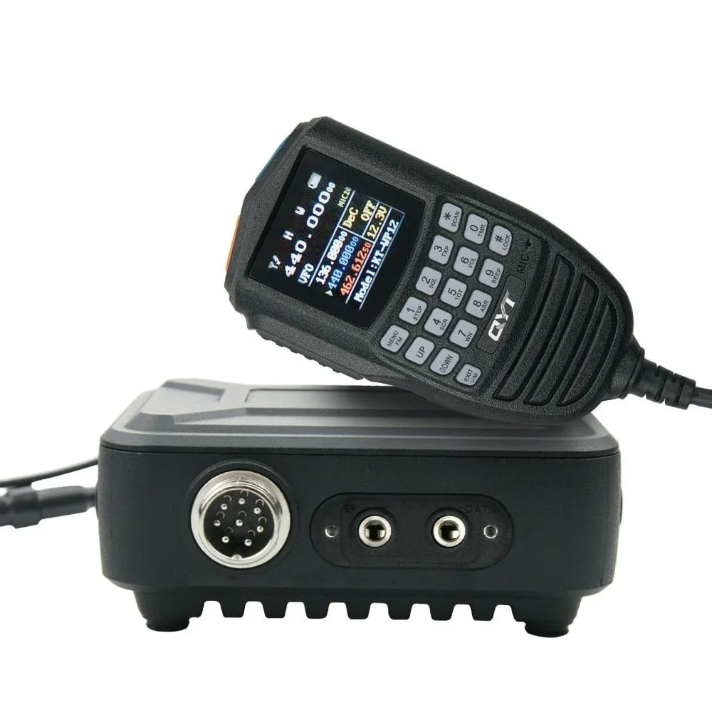 QYT KT-9900 Microphone Display 25W Dual Band Mobile Transceiver Mini Color Screen Ham Radio mini mobile radio KT-WP12 WP-9900