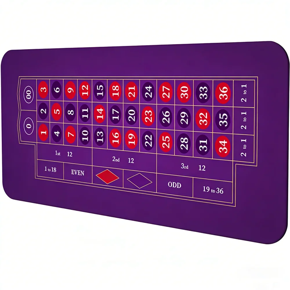 Silent and Anti-slip Casino Rubber Roulette Tablecloth Game Waterproof Table Mat Chess and Card Game Table Mat Entertainment