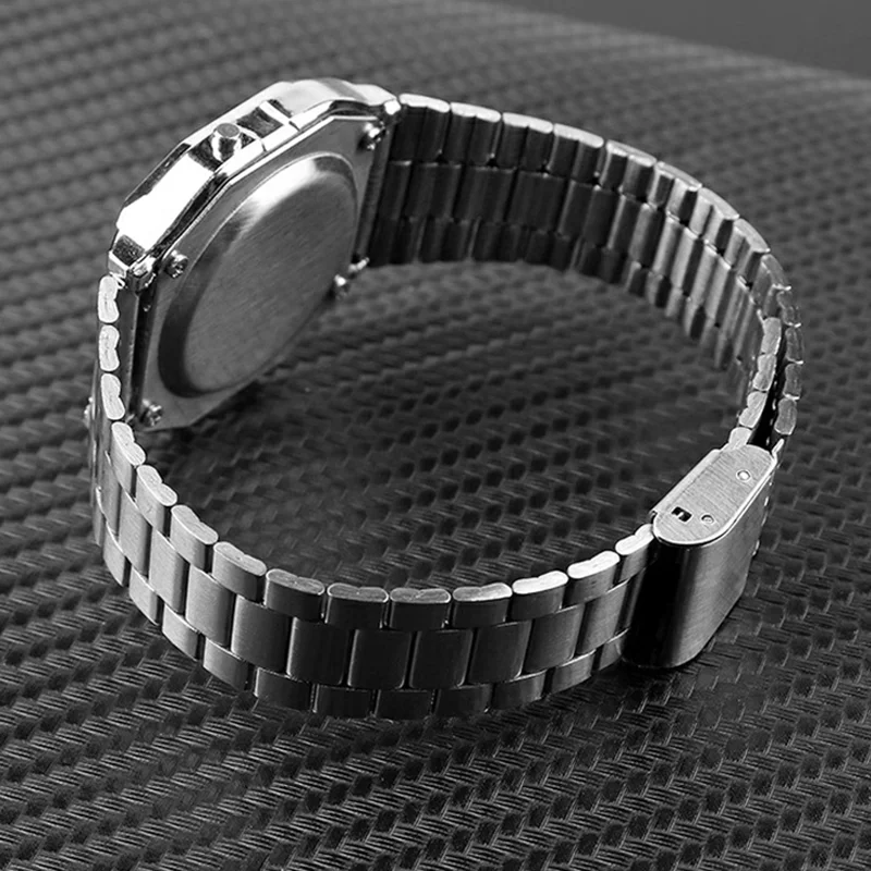 Pulseira de relógio para casio F-91W f105 f108 a158w a168 ae1200 ae1300 substituição pulseira de metal 18mm pulseira de aço inoxidável