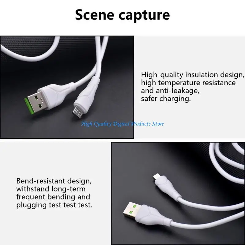 U2JE 100cm 길이 USB 5Pin/USB C 케이블 빠른 충전 코드 3A 데이터 와이어 확장 라인