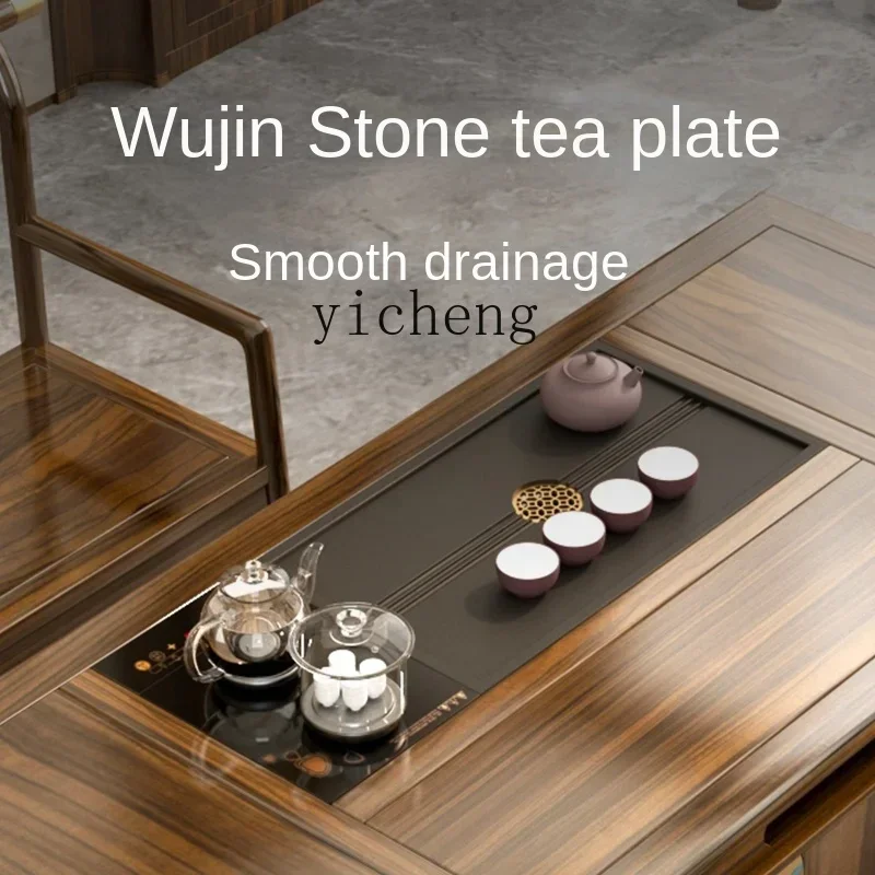 DSA  Table-Chair Set Tea Making Household Solid Wood New Chinese Kung Fu Tea Table Arge Board