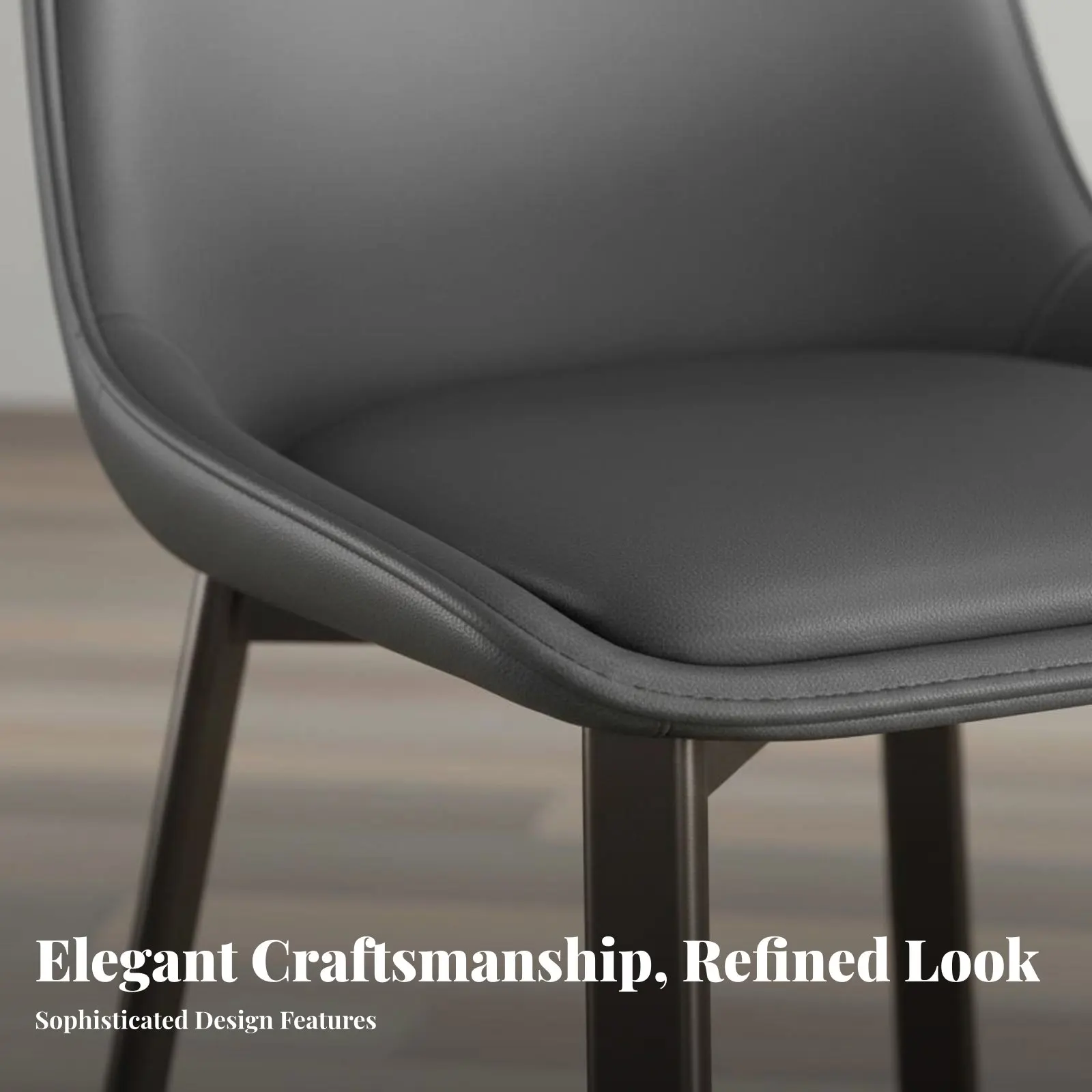 

Upholstered Curvedrear Chair Italian type Kitchen Seating Minimalist Design Space-Saving for Homeowners, Families, Cafe