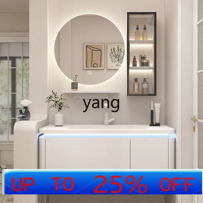 

CX light luxury bathroom cabinet combination arc ceramic integrated basin intelligent washbasin toilet washbasin