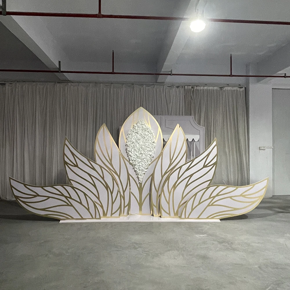 

TOP New Style Golden Pvc Acrylic Panel Wedding Stage Backdrop Wall Ceremony Arch Backdrop Elegant Backdrop For Events