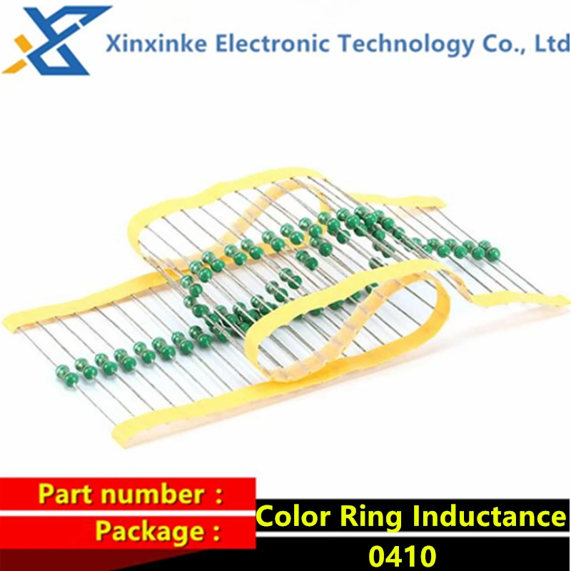 50PCS 1/2W 0410 Color Ring Inductors Inductor  3.3/4.7/6.8/10/22/47/56/100/220/470/680 uH MH Axial RF Choke Coil Inductance DIP