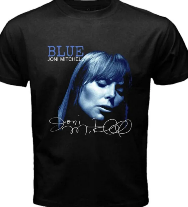 black,, Joni Mitchell T-shirt Tee shirt, unisex/ hot gift halloween new