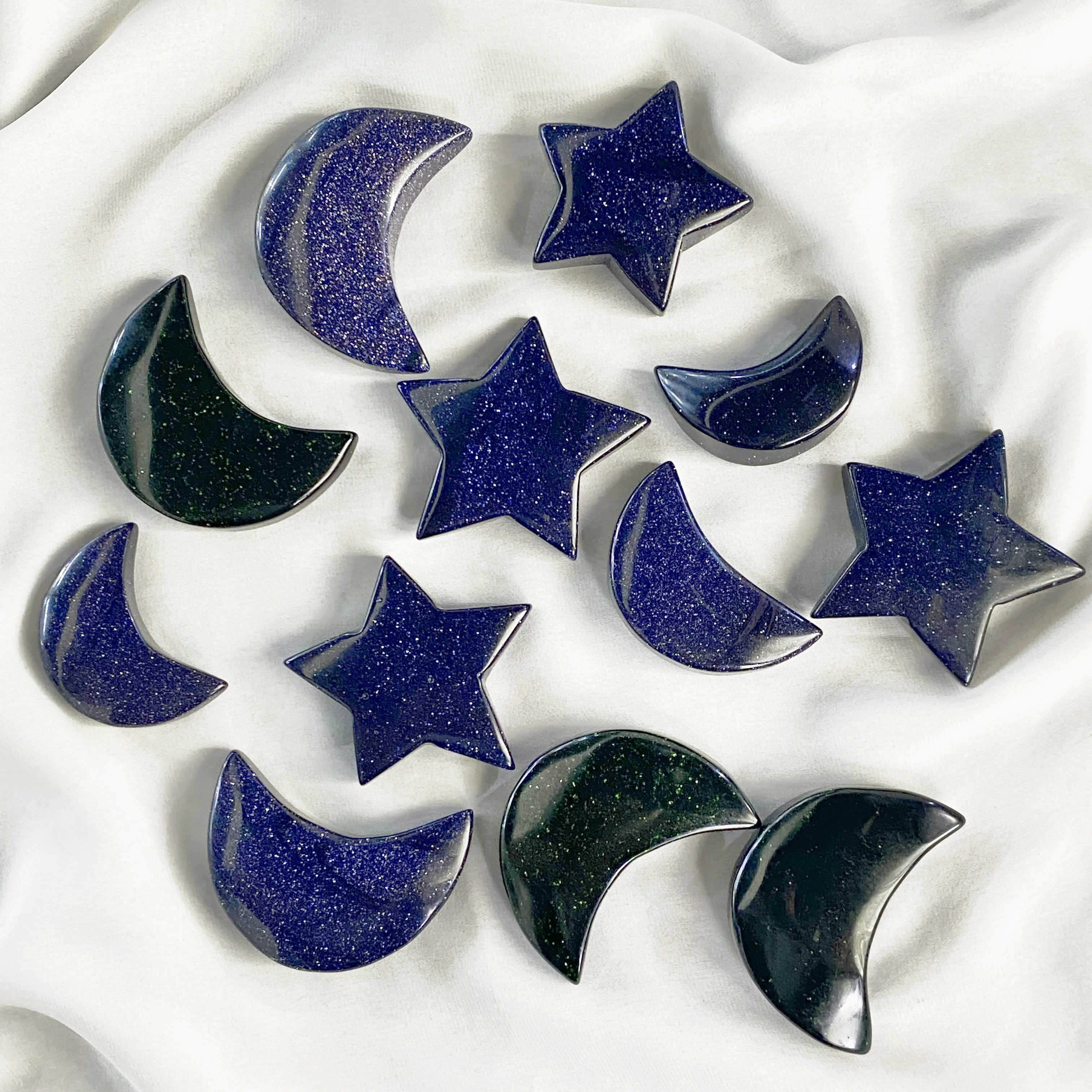 1 قطعة القمر الرملي الأزرق ونجمة نحت الحجر ، مجموعات الحجر ، هدايا ممتازة ، هدية الأسرة والأصدقاء ، ديكور المنزل ، DIY ديسمبر #3