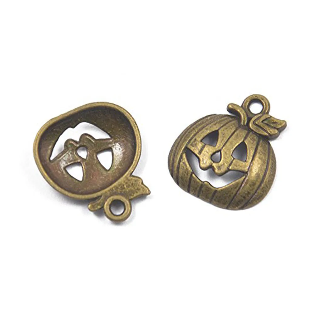 

20 Pcs Vintage Jewelry Pumpkin Faces Halloween Pendant Cute Decoration Charm Pumpkins with Charms Bulk Decorations Spooky Smile