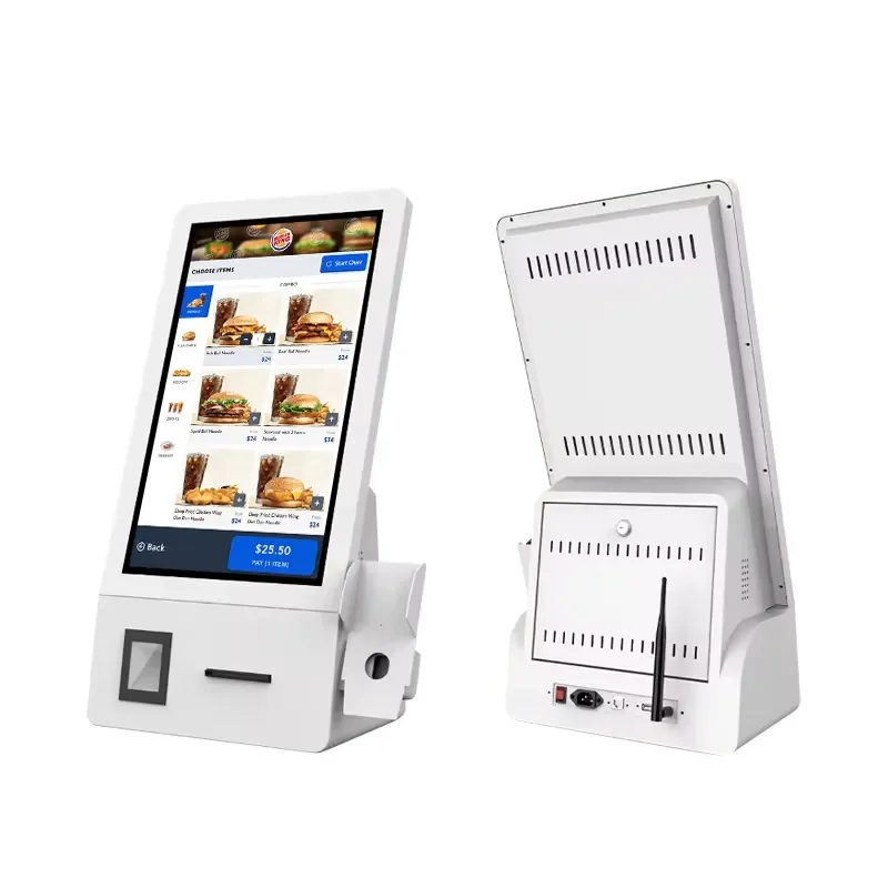 21.5 Inch Self Service Ordering Kiosk with Printer Capacitive Touch Oem for Cafe Hotel Restaurant Food Court Fast Food Chain