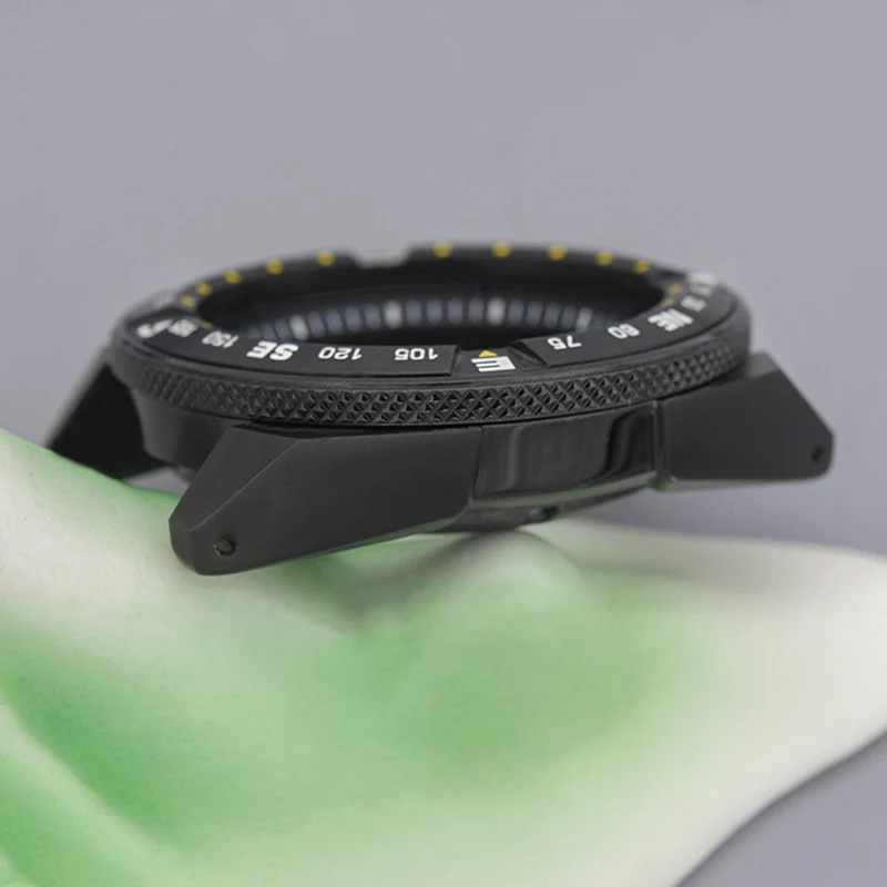 Samurai King Watch Case NH35 Case Sapphire Crystal with NH35 NH36 4R35 7S26 Movement Compatible 28.5 mm Dial Black Watch Case