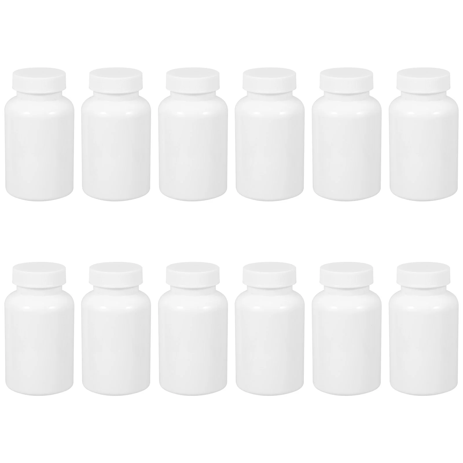 

12 Pcs Travel Pill Container Bottle Dispensing Bottles Medicine Storage Dispenser Tablet Organizers White Capsules Carrying