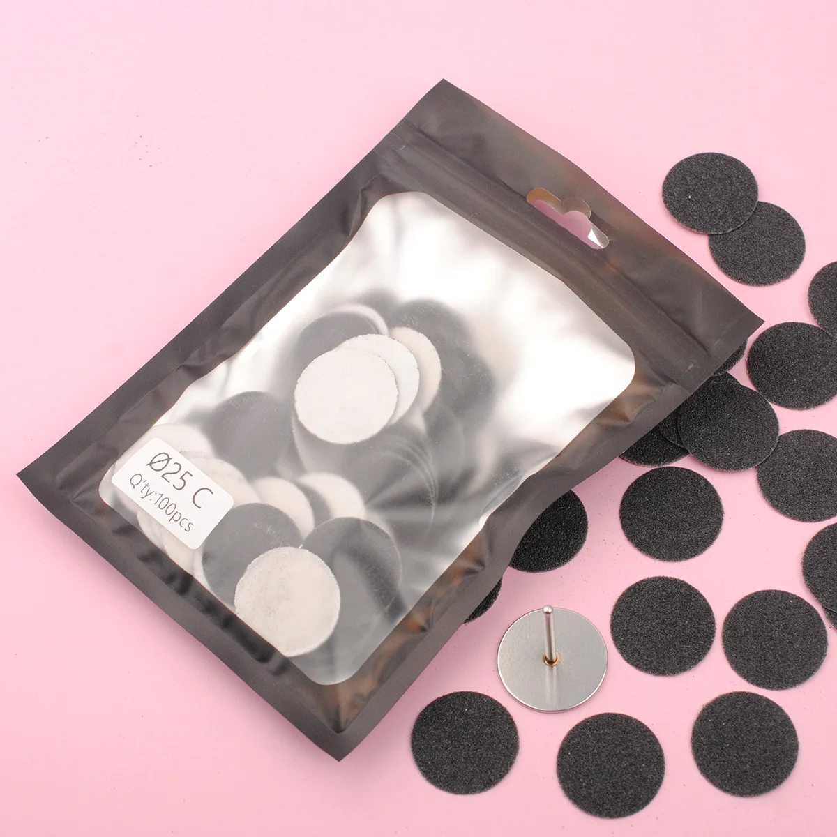 

100pcs 25mm Replaceable Foot Dead Skin Sandpaper with Grinding Disc Nail Drill Bit Manicure Accessories Salon Foot Calluse Cuti