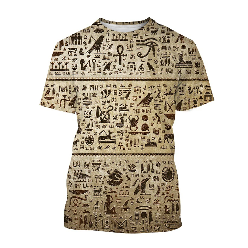 Ancient Egyptian Art T-Shirts God Eye of Egypt 3D Print Men Women New Short Sleeve T Shirt Harajuku Y2k Tops Tees Kids Clothing