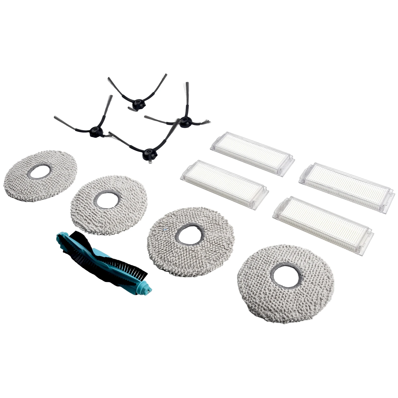 For Cecotec For Conga 11090 Spare Parts Kit with Side Brush Roller Brush Filter Mop Cloth Designed for Replacement and Cleaning