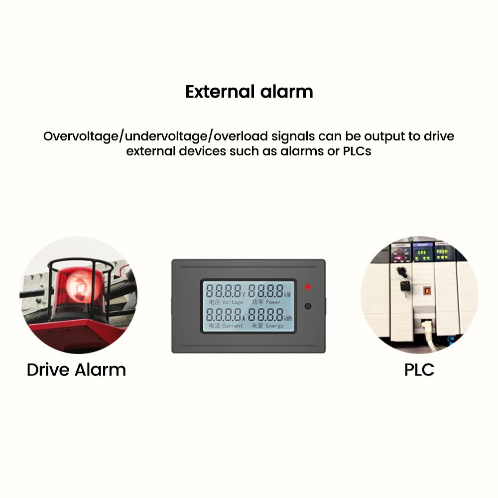 DC6~200V LCD Digital Multimeter Voltage Power Current Energy 4-in-1 Multifunction Monitor Meter 20A/50A/100A Voltmeter Ammeter