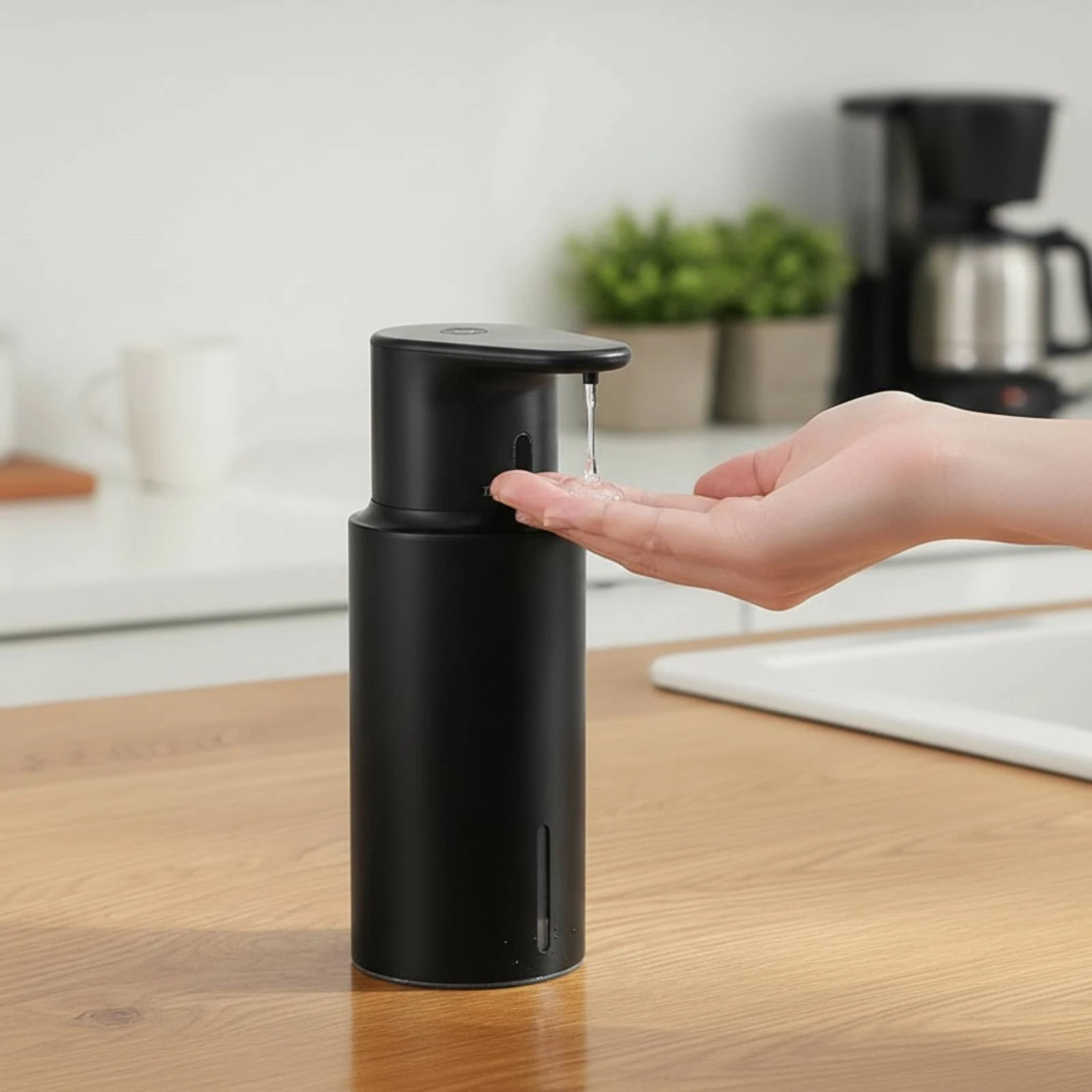 Automatic Soap Dispenser Rechargeable Touchless Soap Dispenser Cordless Water-Resistant for Bathroom, Kitchen view 4