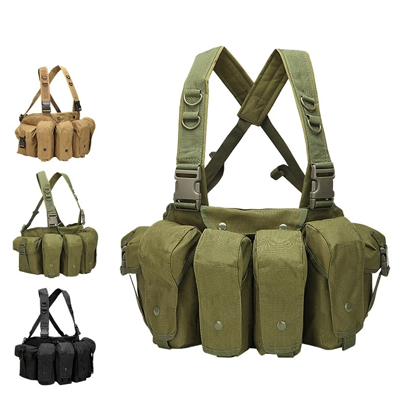 

Multi-function AK Vest US Fan Cs Field Combat Hunting Gear Vest Bag Chest Rig Outdoor Vest Tactical Bag