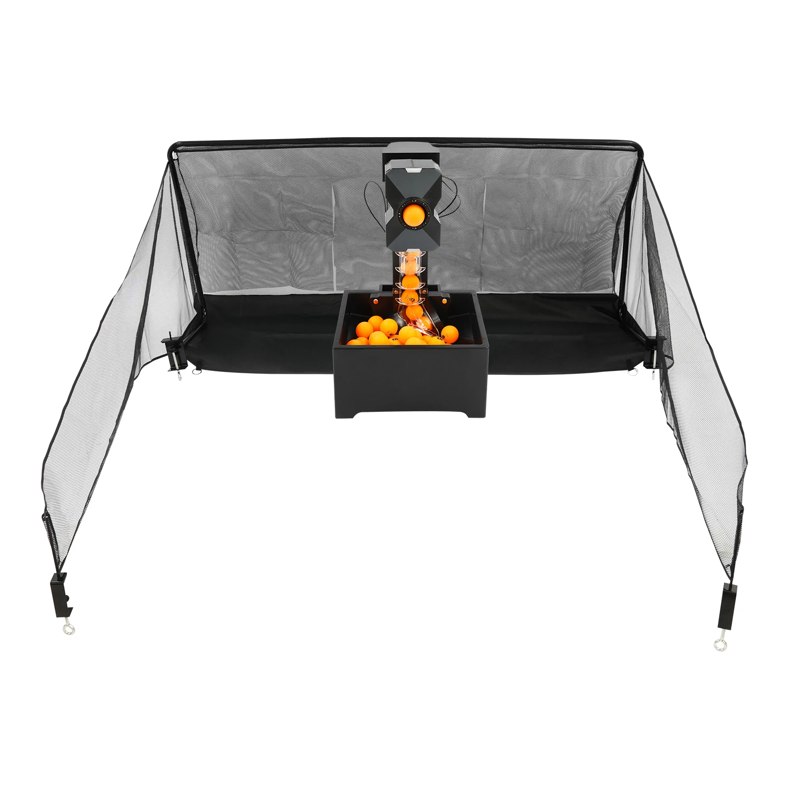 Robot de tennis de table automatique 36W, machine d'entraînement au ping-pong avec filet, machine de service de balles de ping-pong pour les salles de sport, les écoles, les centres d'entraînement