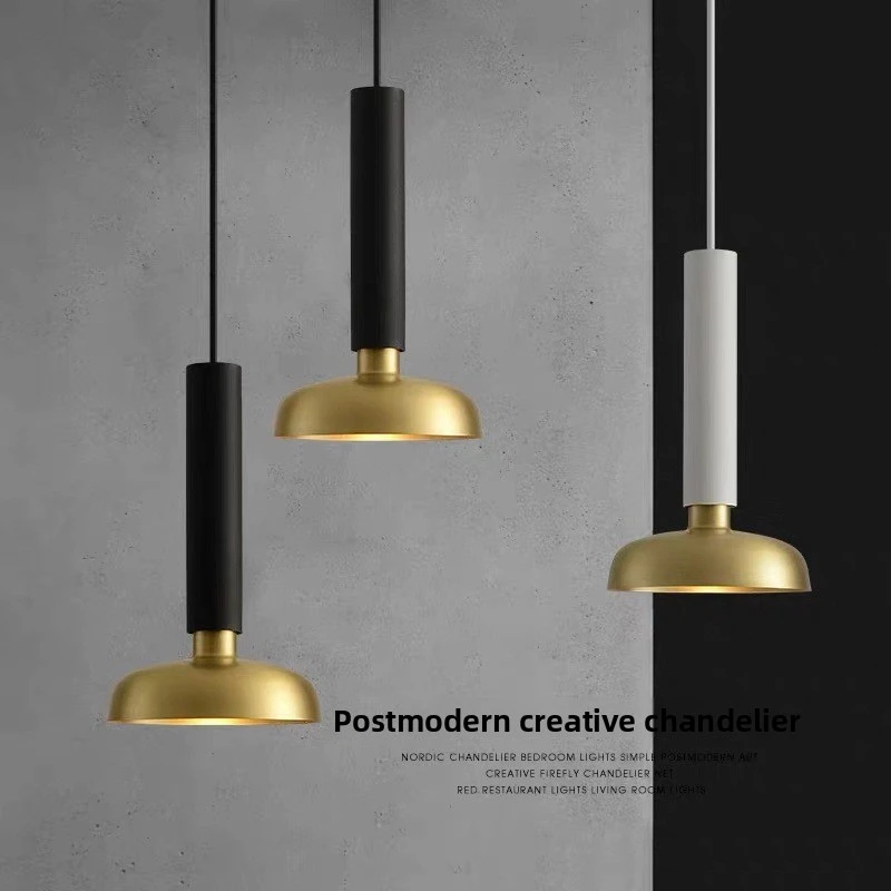 Nordic Restaurant Pendant Lamp Led Iron Paint Body Restaurant Hanging Bedside Bedroom Restaurant Home Decor Gold Chandeliers