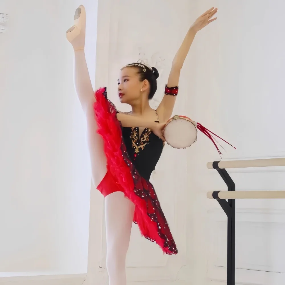 ملابس رقص الفتيات فساتين الاطفال راقصة الباليه توتو الأميرة الزي ملابس الأطفال فستان فتاة الصيف رداء رقص الباليه الطفل