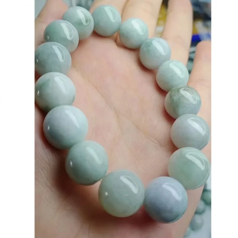 Myanmar Natural a Jade Wholesale round Beads Card 13 Bracelet Carrying Strap