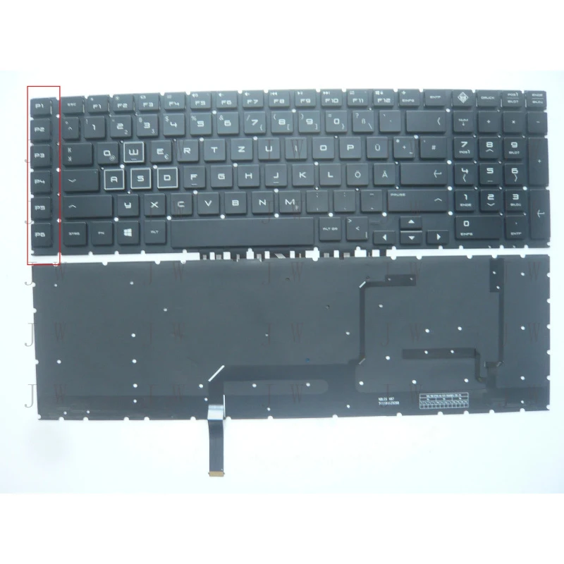 

Клавиатура с подсветкой RGB DDW для ноутбука HP Omen 17-CB, замена для модели 17-cb1072nr NSK-XP2BQ
