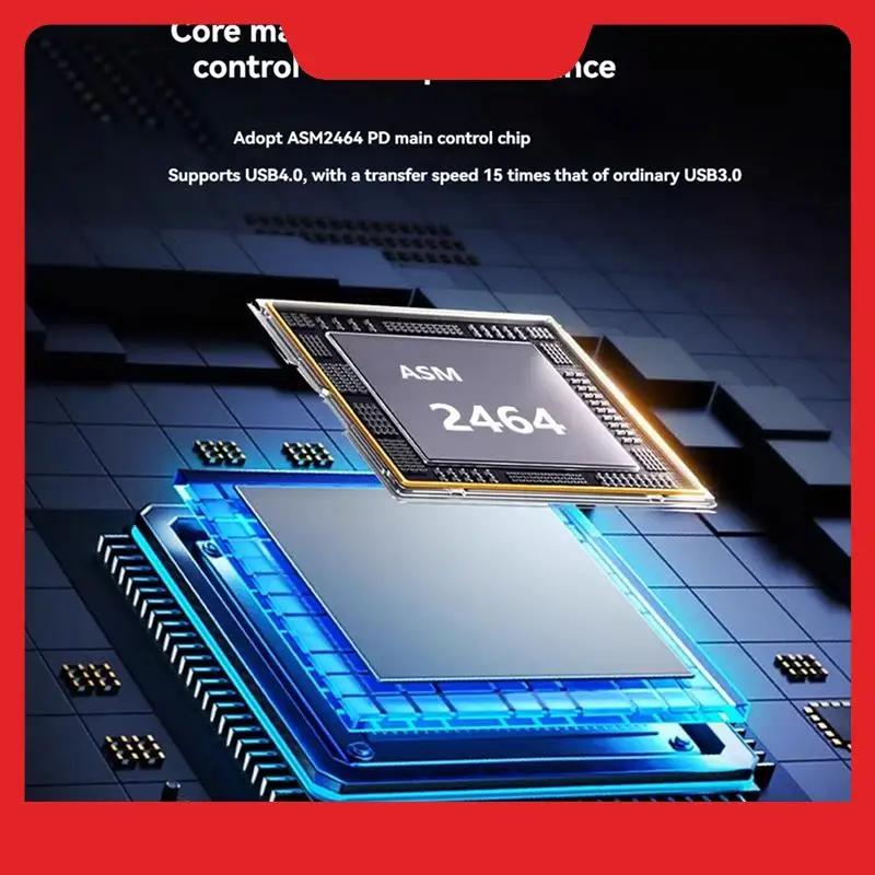 

M. 2 To USB4.0 Adapter 40Gbps USB4.0 Nvme SSD Enclosure Case For M. 2 NVME PCIE Built-In Cooling Vest Aluminum Case
