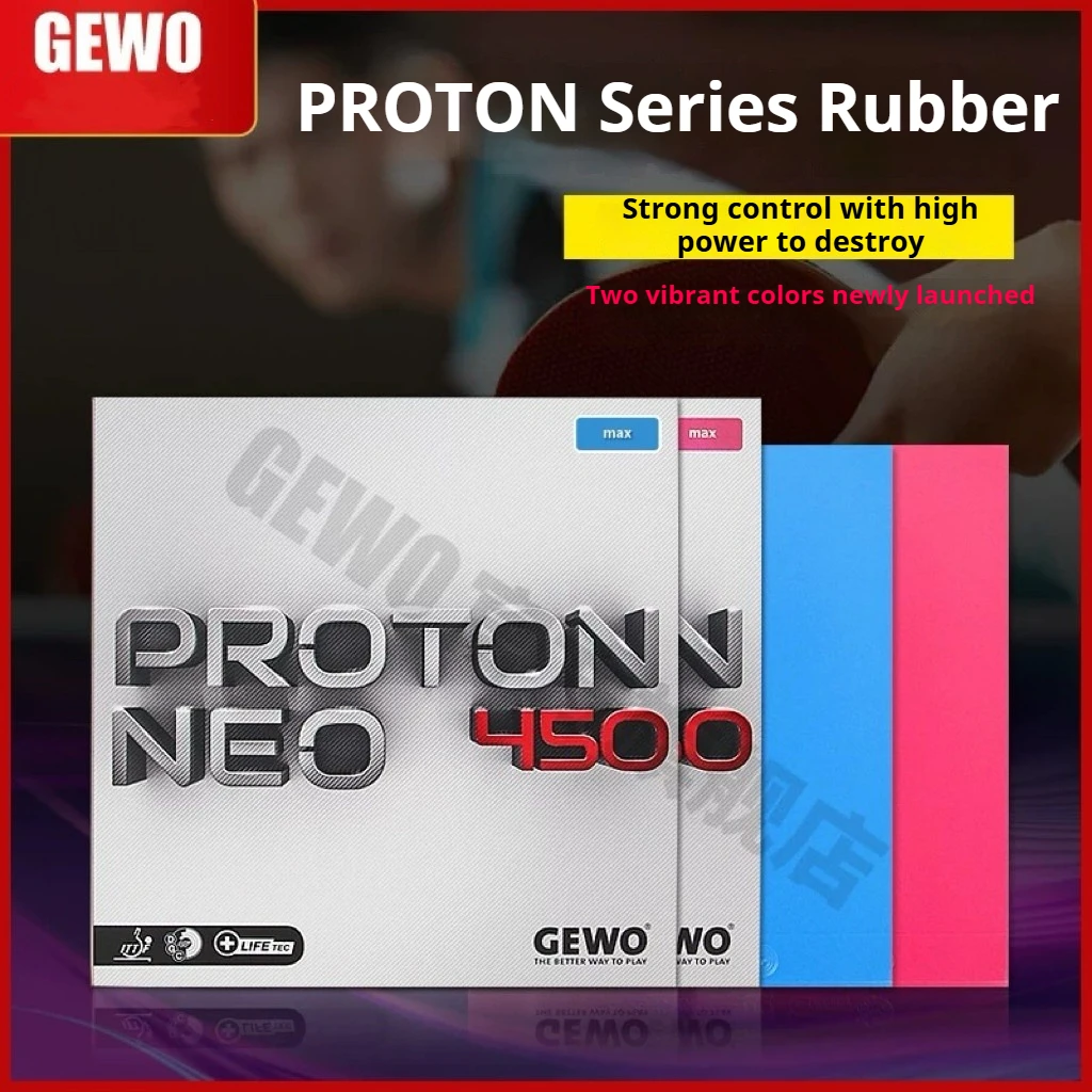 GEWO PROTON NEO 450/470 Table Tennis Rubber Sheet Non-sticky Pips-in Pink Ping Pong Rubber with High Dense Sponge ITTF Approved