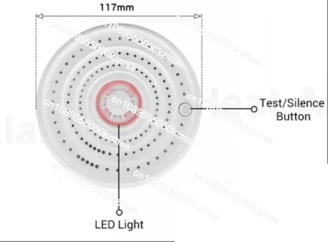 Suitablefor nPM2.5 detection alarm Tuya WiFi version sensor smoke detector AJ-660 wall mounted or ceiling mounted smoke detector view 6
