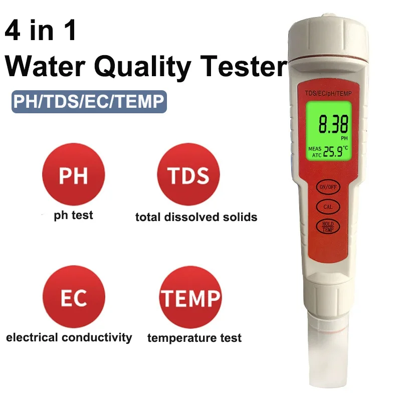 Multi-in-one multi-probe parameter temperature sensor water quality detection equipment PH and TDS