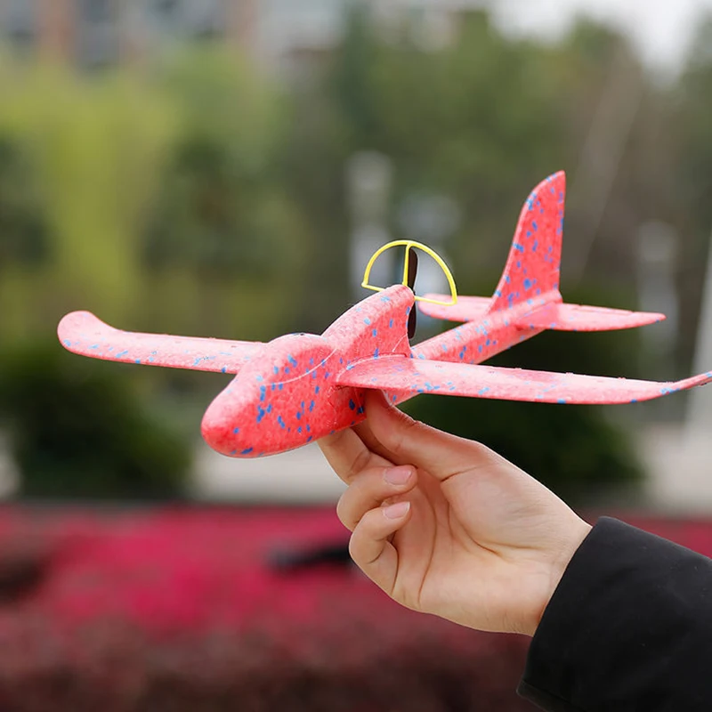 Avión eléctrico de espuma para niños, planeador de mano con luz LED, aviones de vuelo automáticos, juguetes al aire libre, regalos de cumpleaños