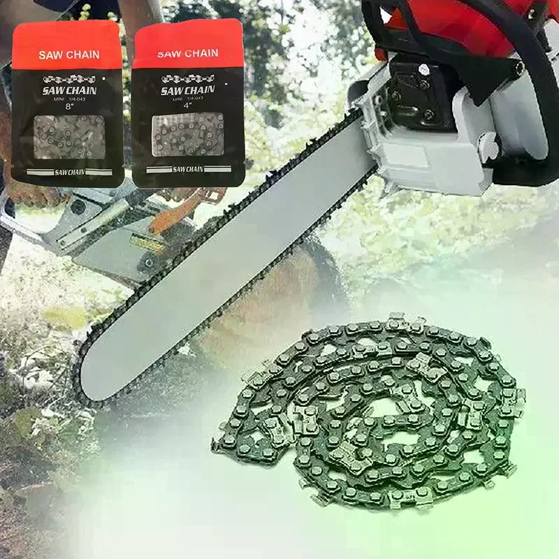 4/6/8/12/14/16 Inch Metal Chainsaw Chain Spare Parts Link Chainsaw Saw Chain Blade For Electric Saw Accessories Wood Cutting