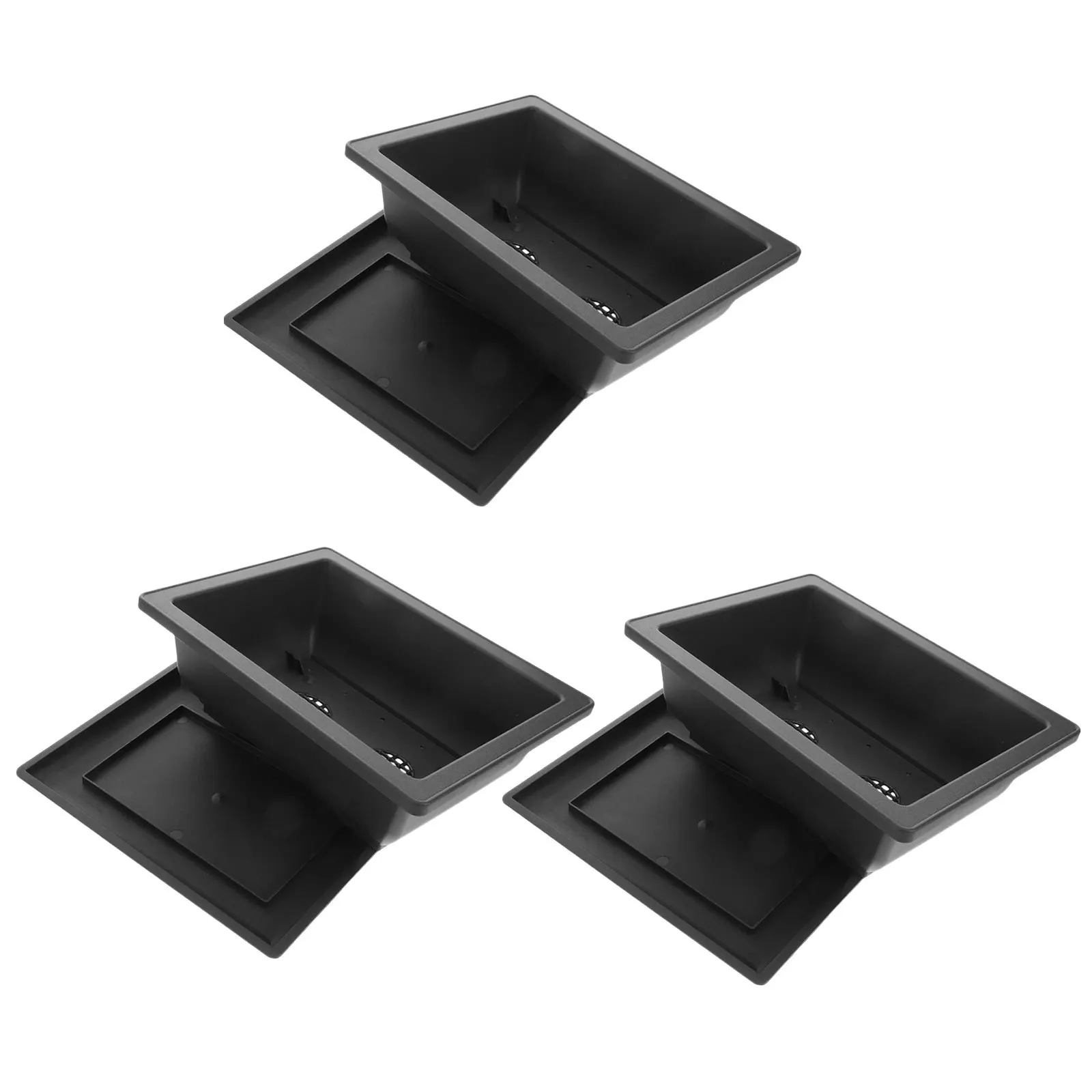 

3Sets Rectangular Shallow Bonsai Pots Thickened Matte Finish Succulent Planter Indoor Seedling Trays Succulent Pots with Stand